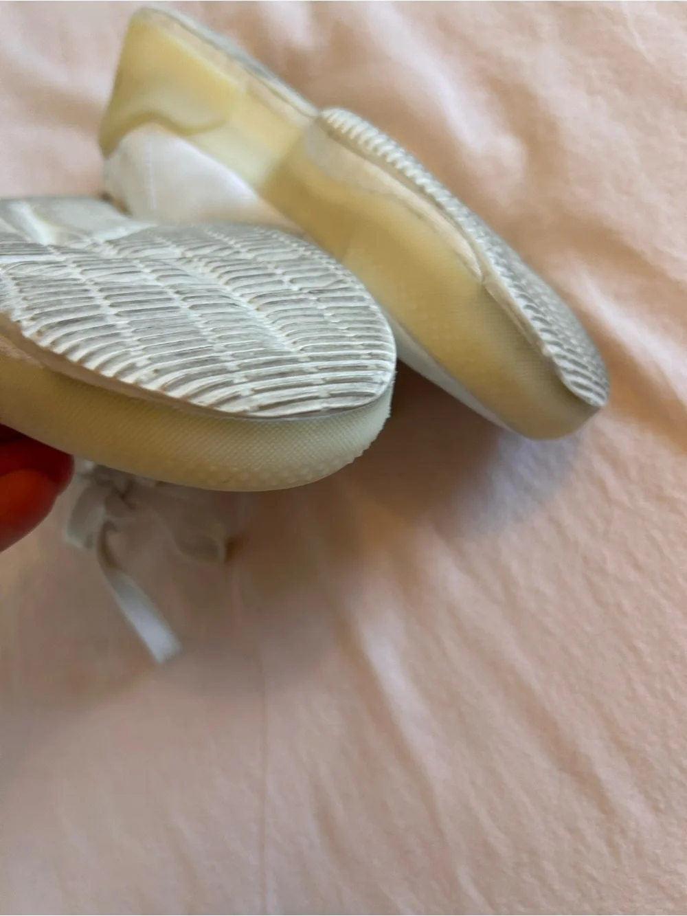 Adidas by Stella McCartney White Sneakers with Cream Accents